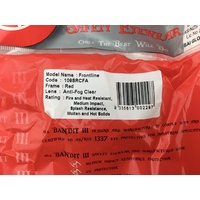 12 x Fire Rated & High Temp Safety Goggles - Frontline - Red Clear Lens