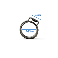 Oetiker Stainless Single Ear Clamps - Stepless - 7 - 8.7mm - 10 Pack