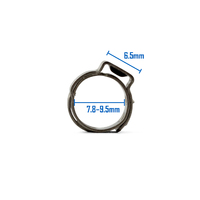 Oetiker style Stainless Single Ear Clamps - Stepless - 7.8mm-9.5mm - 10 Pack