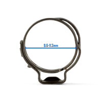 Oetiker style Stainless Single Ear Clamps - Stepless - 9.6mm-11.3mm - 10 Pack