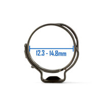 Oetiker style Stepless 1 Ear Stainless Clamp 12.3mm -14.8mm - 10 Pack