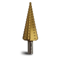 Bordo 3 Piece Metric Savage HSS TiN Coated Step Drill Set 4mm-30mm