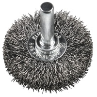 5x Klingspor BRS 600 W Wheel Brush with Shaft, Crimped Wire for Steel, Stainless Steel