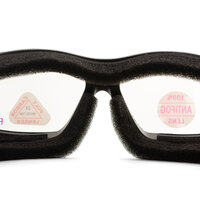 Heat and Fire Resistant Safety Goggles Black with Clear Anti-Fog Lens