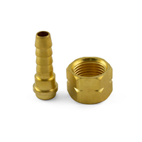 10x 5/8 UNF Left Hand Regulator Brass Barb Fitting for 5mm Hose