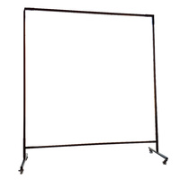 1.8 x 1.8m Red Welding Curtain / Screen and Frame Combo
