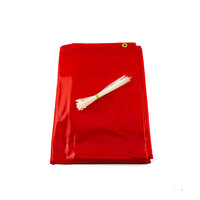 Red Welding Screen / Curtain - 1.8m x 4.1m