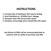 Flash Back Arrestor Testing - Price Per Flashback