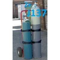 NobleFix Curved Bottle Brackets with 1200mm Strap - 1200mm straps will suit a 45kg LPG gas bottle.