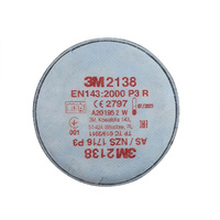 3M 2138 Filter Disc Particulate GP2/GP3 OV/AG 2000 - 2 Pair