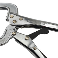 2 x Strong Hand Locking C-Clamp Pliers 165mm Long with Round Ends