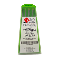 2.4mm LaYZr CK Chartreuse TIG Tungsten Electrodes - 10 Each