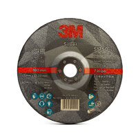 3M (51750) 7" 180mm x 7mm x 22.23mm Silver Rigid Grinding Disc - 10 Each