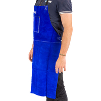 Weldclass Blue Leather Welders Welding Apron 900mm x 600mm WC-01753