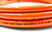 1 Meter LPG Gas Hose 8mm No Fittings - Orange Welding Cooking Hose Stove