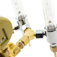 COBRA Argon Side Entry Purge Regulator - 2 x Flow Meters for Purging Gas Dual Flow