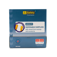 Ear Plugs - Disposable - Corded - Foam - 100 Pairs - Box Pack