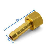 1/4 BSP Regulator Brass Barb Fitting for 8mm Hose - Suits Outdoor Cookers and Wok Burners 