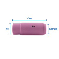 TIG Ceramic Cup / Nozzle #7 - 40 Each - WP-17 / 18 / 26