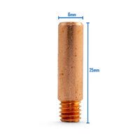 TWECO #1 Style 1130 MIG Contact Tips - 0.8 mm - 10 Each