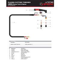 Cutting Tip 1304 for UNIMG VIPER CBR50 & LT50 & CB50 Plasma Torch - 5 Pack