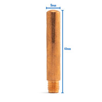 TWECO #5 Style 1.2mm 15HFC45 Fluxed Cored MIG Contact Tips - 10 Each