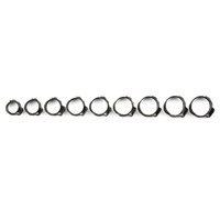 Oetiker style Stainless Single Ear Clamps - Stepless - 8.3mm-10mm - 10 Pack