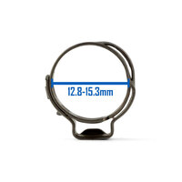 Oetiker style Stainless Single Ear Clamps - Stepless 12.8mm-15.3mm - 10 Pack