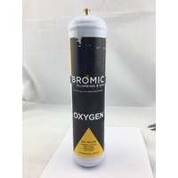2 x Bromic 1 litre Disposable Oxygen Gas Bottle - 12mm Thread - 400300 - Made in Italy