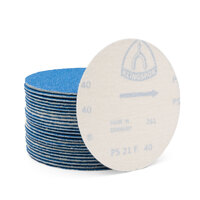 Klingspor 150mm Velcro Backing Sanding Disc Pad PS 21 FK  6" 40 Grit - No Dust Holes - 50 Each