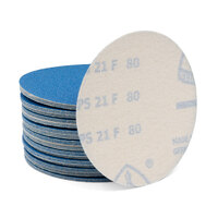 Klingspor 125mm Velcro Backing Sanding Disc Pad PS 21 FK 5" 80 Grit - No Dust Holes - 50 Each