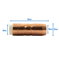 Bernard 300 Amp MIG Nozzle / Shroud 4393 Copper Conical - 40 Pack