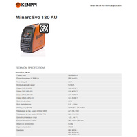 Kemppi Minarc Evo 180 Amp MMAW | STICK | TIG | Caddy DC Welder