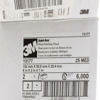 Scotch-Brite 150mm x 50mm x 25mm Multi-Finishing Wheel 2S MED - Grey - 1 Each