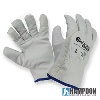 Large Riggers Gloves Cow Hide Leather - 12 Pairs