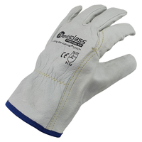 12 x MEDIUM Riggers Gloves Cow Hide Leather