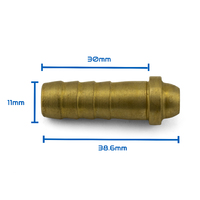 10mm Barbed Nipple to Suit 5/8 UNF Nut 959AO