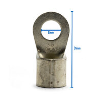 5 x 35mm2 Crimp Welding Cable Lug - 8mm Hole