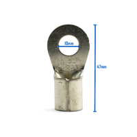 2 x 50mm2 Crimp Welding Cable Lug - 10mm Hole