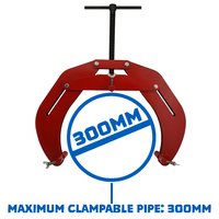 COBRA Pipe Alignment Welding Clamp Set of 3 - 25mm to 300mm (1" to 11.8") with Stainless Steel Alignment Screw