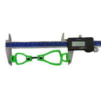 Neon Yellow Glove Clip - Interlock Design - 20 Each