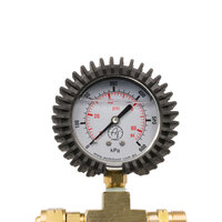 LPG Inline Torch Check Gauge - 0-6 bar liquid filled with boot to suit Rail Heating torch