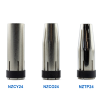 2 x MIG Nozzle / Shroud MB24 Cylindrical - Binzel Style
