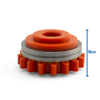 Kemppi Style Lower and Upper Drive Rollers 1.2mm V Groove Orange - 1 Pair
