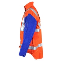 5 x XL PROMAX HV2 Welding Jackets - Hi-Vis w/ Leather Sleeves + Harness Flap