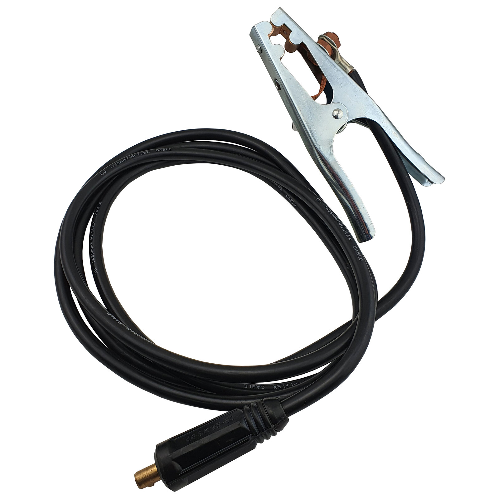 4 Meter Arc Welding Lead Set 200A Earth Clamp Stick Dinse 50