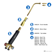 Type 1390 Size H Multi Flame Heating Tip Brazing - 1800020 