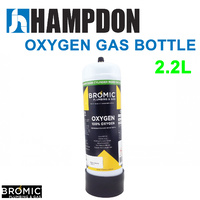 1 x Bromic 2.2 litre Disposable Oxygen Gas Bottle - 12mm Thread