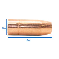 TWECO #1 Style 21-50 MIG Gas Nozzle / Shroud 13mm - 40 Each