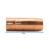 TWECO #1 Style 21-62 MIG Gas Nozzle / Shroud 16mm - 40 Each